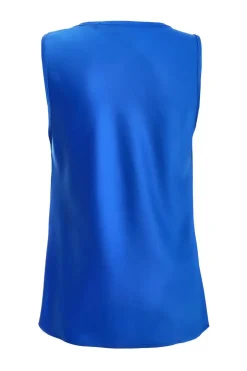 Quiz Royal Blue Satin Vest Top Sale