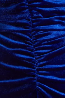 Quiz Royal Blue Velvet Midaxi Dress Sale