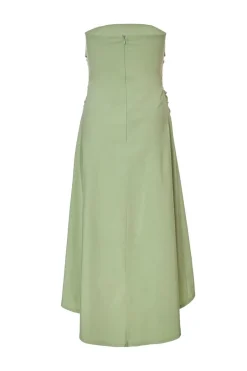 Quiz Bandeau Midi Dress Sage Clearance