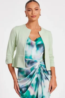 Quiz Sage Cropped Jacket Outlet