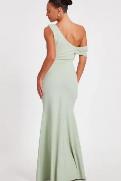 Quiz Drop Sleeve Maxi Dress Sage Sale