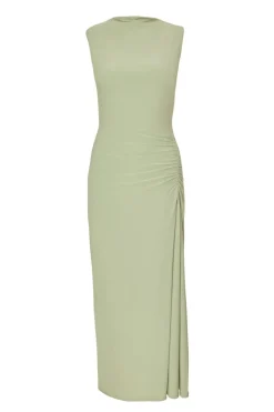 Quiz Ruched Bodycon Midaxi Dress Sage Best