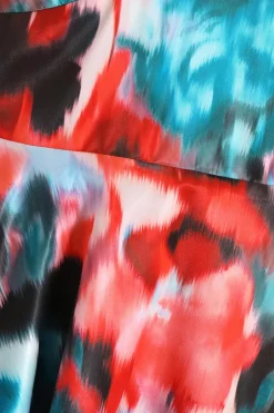 Quiz Satin Smudge Print Playsuit Sale