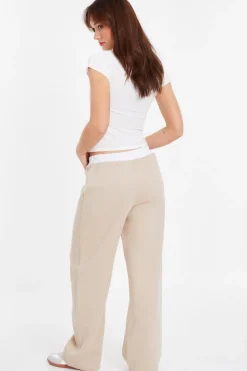 Quiz Satin Wide Leg Double Waist Jogger Hot