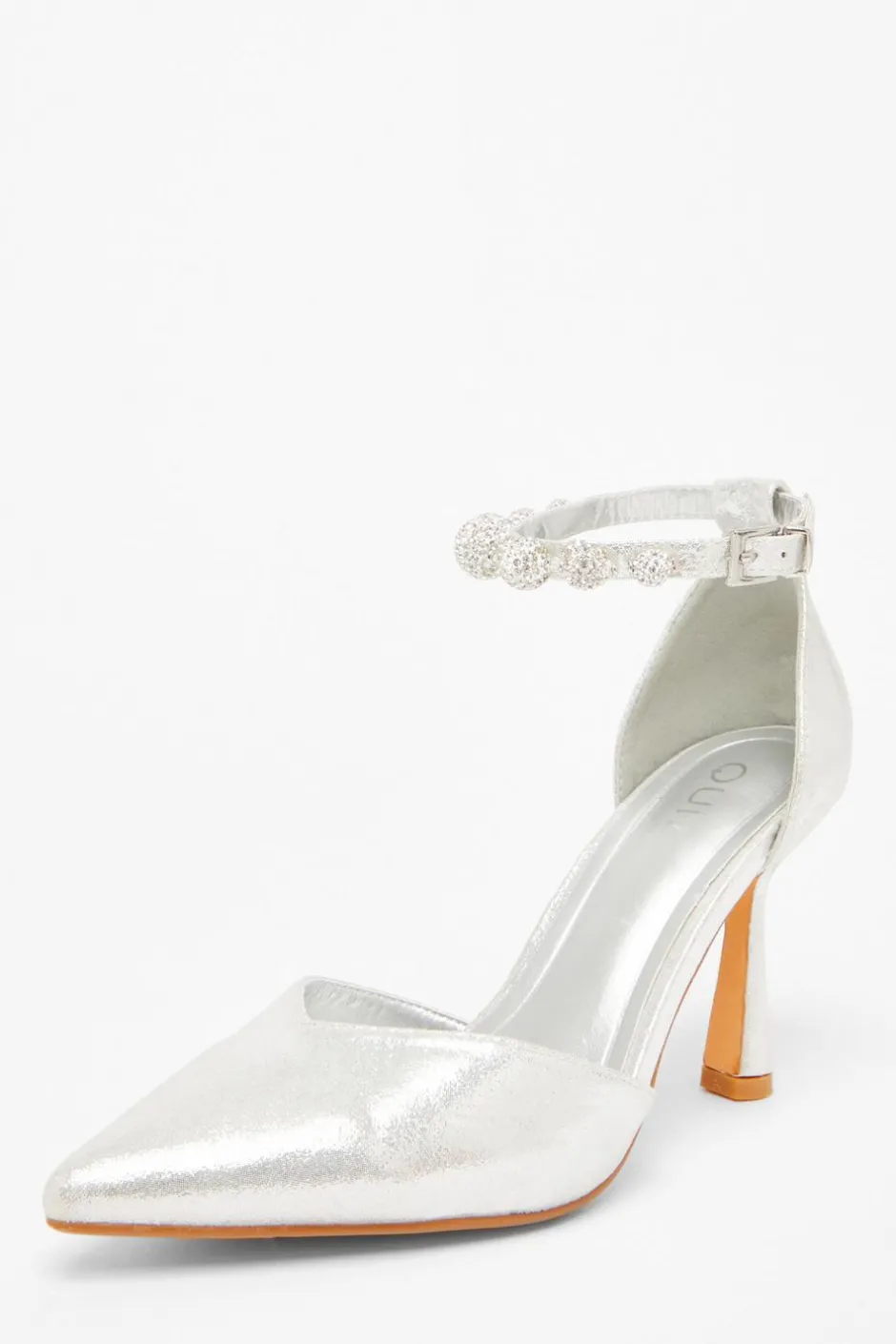 Quiz Silver Diamante Ball Court Heels Best