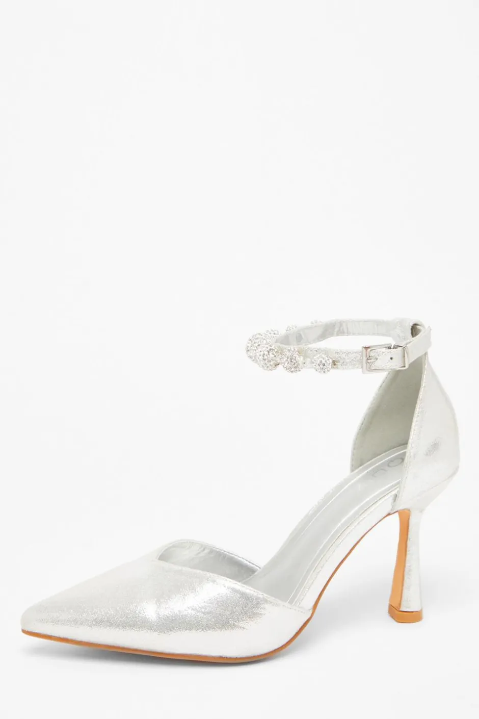 Quiz Silver Diamante Ball Court Heels Best