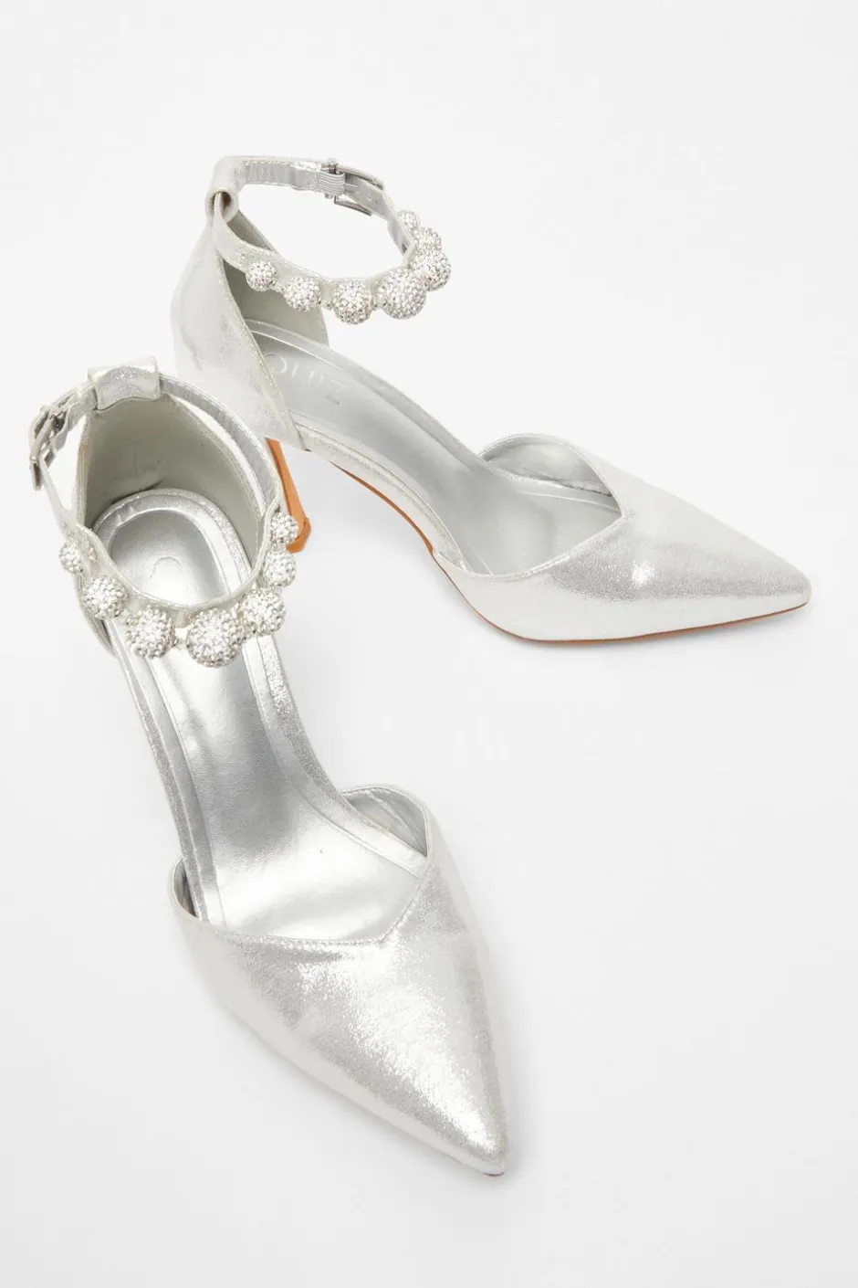 Quiz Silver Diamante Ball Court Heels Best