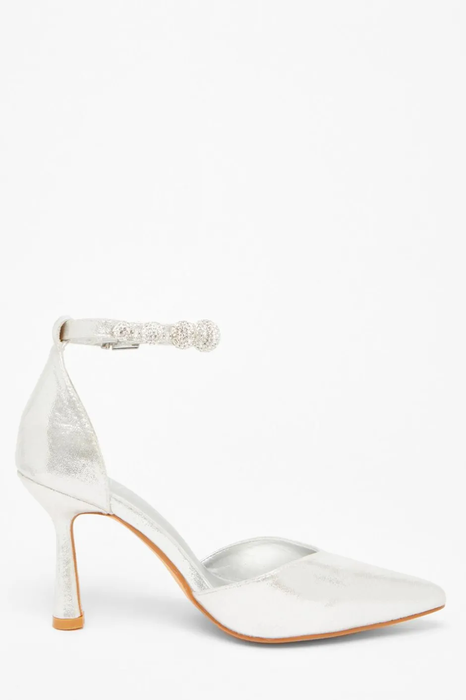 Quiz Silver Diamante Ball Court Heels Best