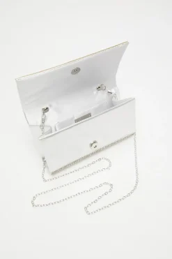 Quiz Silver Embellished Bag Best