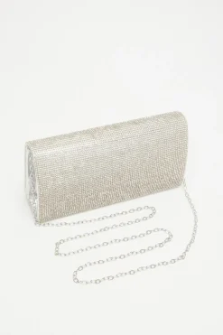 Quiz Silver Embellished Bag Best