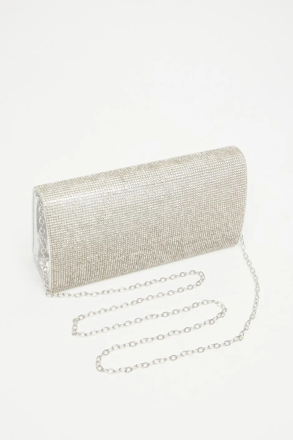 Quiz Silver Embellished Bag Best