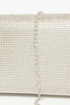 Quiz Silver Embellished Bag Best