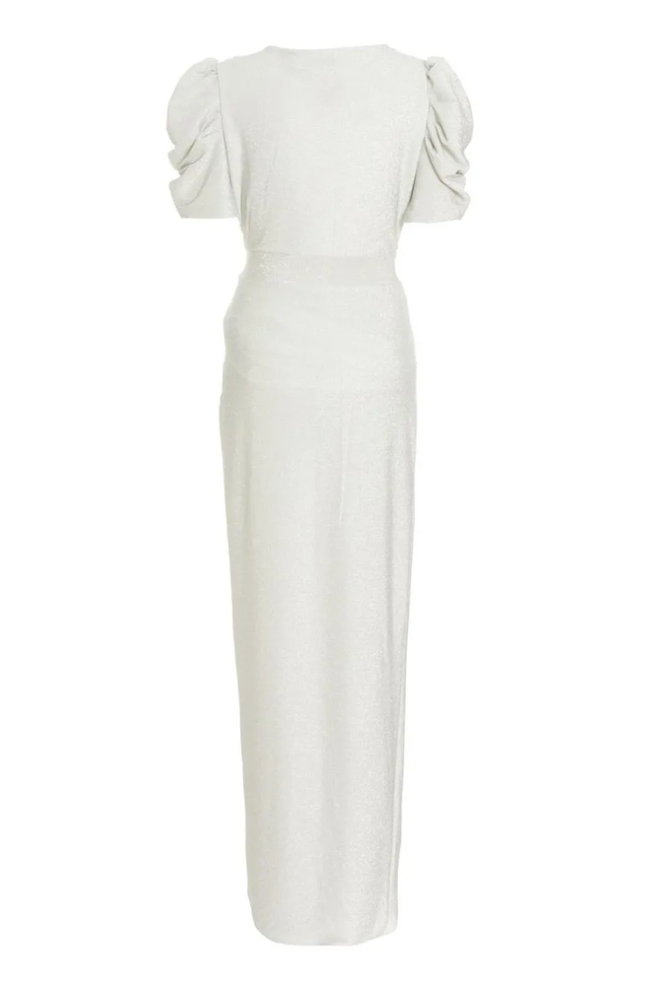 Quiz Silver Glitter Wrap Maxi Dress Clearance