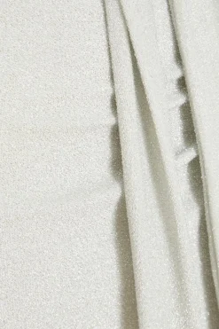 Quiz Silver Glitter Wrap Maxi Dress Clearance