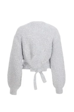 Quiz Silver Tinsel Knit Jumper New