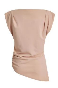 Quiz Asymmetric Boat Neck Top Stone Clearance