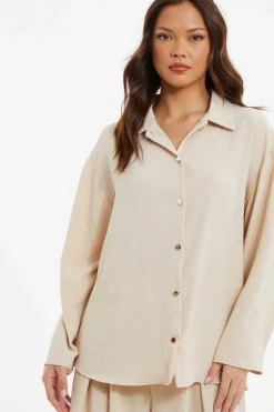 Quiz Stone Button Down Shirt Clearance
