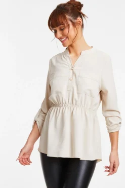 Quiz Stone Button Up Blouse Online
