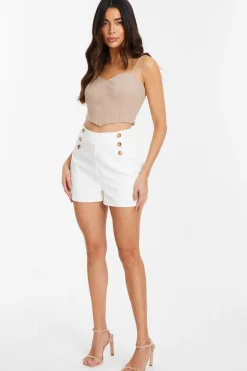 Quiz Stone Corset Cropped Top New