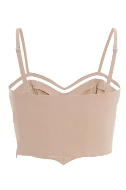 Quiz Stone Corset Cropped Top New