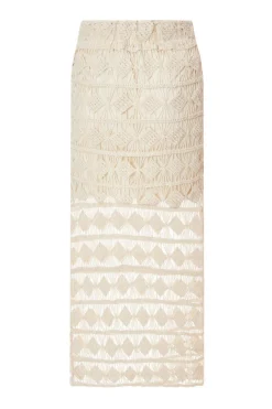 Quiz Stone Crochet Midaxi Skirt Online