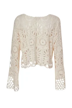 Quiz Stone Crochet Tie Front Cardigan Outlet