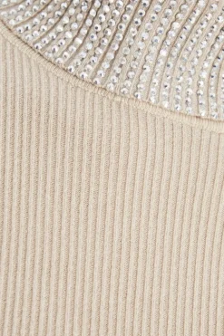 Quiz Diamante Turtle Neck Jumper Stone Discount