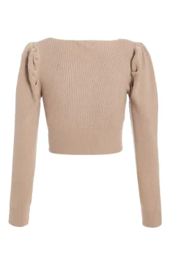 Quiz Knitted Cardigan Stone Discount