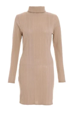 Quiz Stone Knitted High Neck Bodycon Mini Dress Best