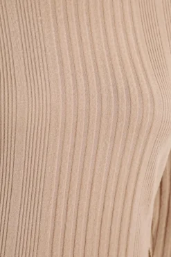 Quiz Stone Knitted High Neck Bodycon Mini Dress Best