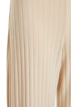 Quiz Stone Ribbed High Waisted Trousers