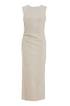 Quiz Stone Ruched Midi Dress Online