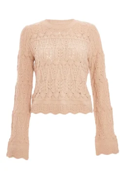 Quiz Stone Scalloped Knit Jumper Online
