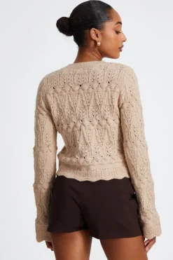 Quiz Stone Scalloped Knit Jumper Online