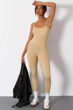Quiz Seamless Jumpsuit Stone Best