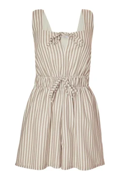 Quiz Stone Striped Playsuit Discount