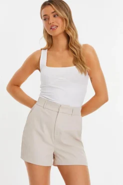 Quiz Tailored Shorts Stone Best