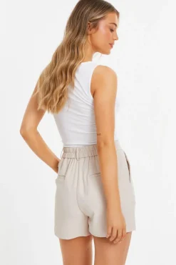Quiz Tailored Shorts Stone Best