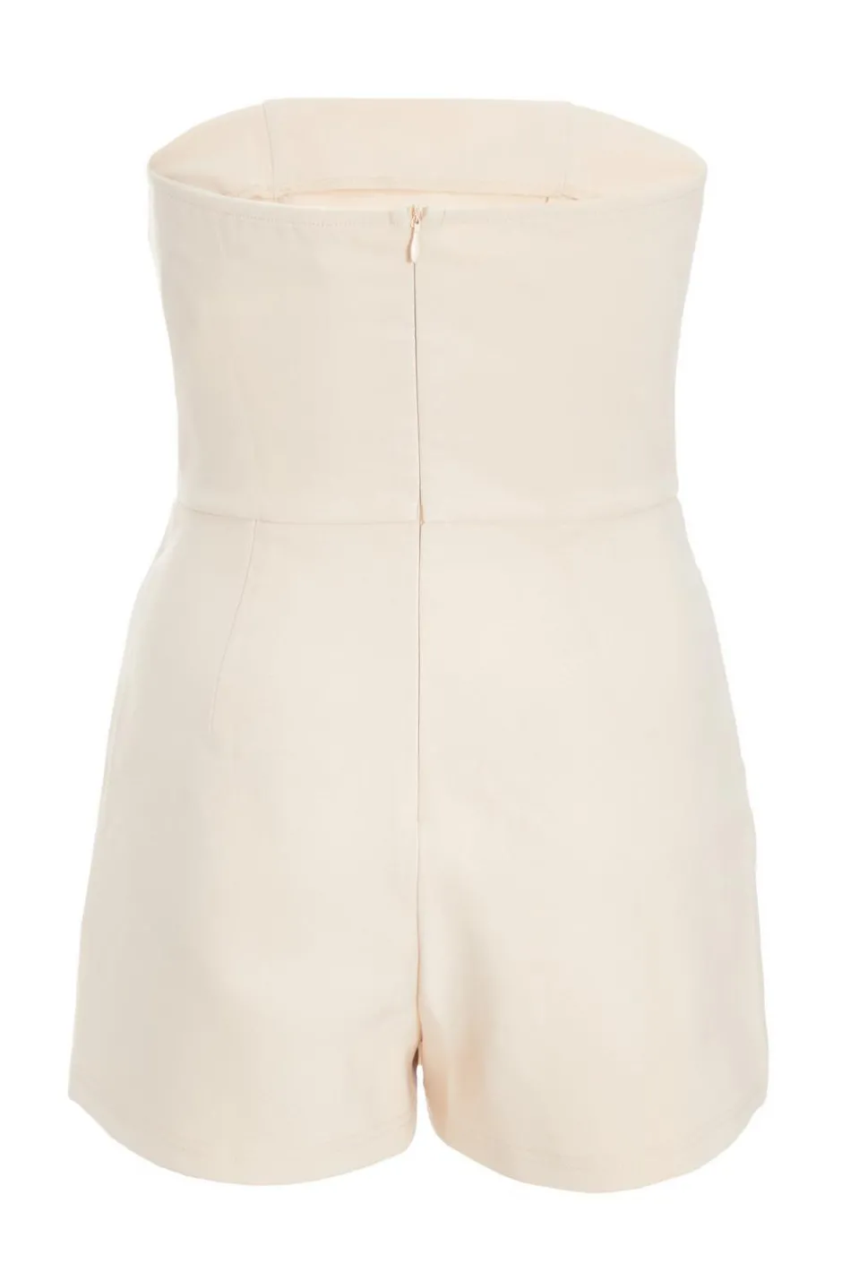 Quiz Triple Belted Bandeau Playsuit Stone Outlet