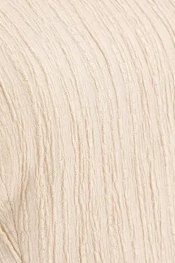 Quiz Stone Wavy Trim Crop Top Outlet