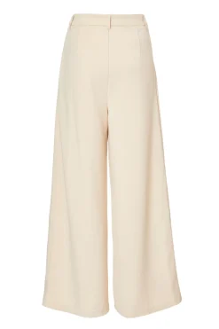 Quiz Wide Leg Trousers Stone Outlet