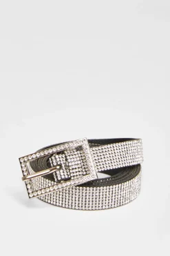 Quiz Thin Diamante Belt Hot