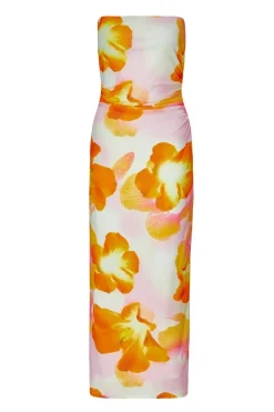 Quiz White Bandeau Floral Midaxi Dress Best
