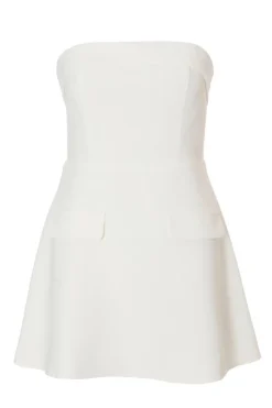 Quiz White Bandeau Mini Dress New