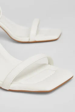 Quiz Barely There Block Heels White Clearance