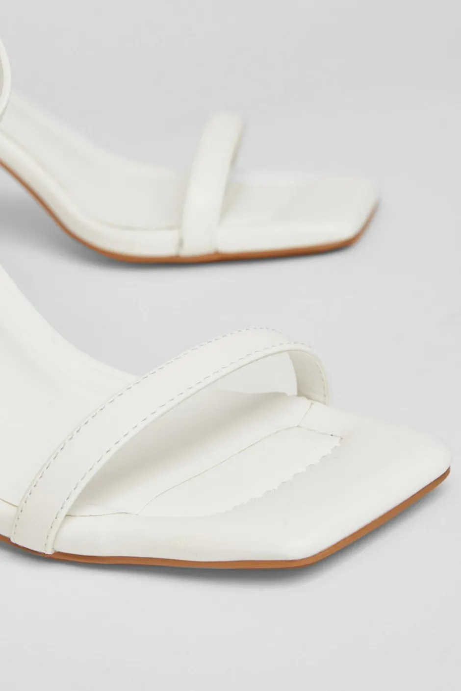 Quiz Barely There Block Heels White Clearance