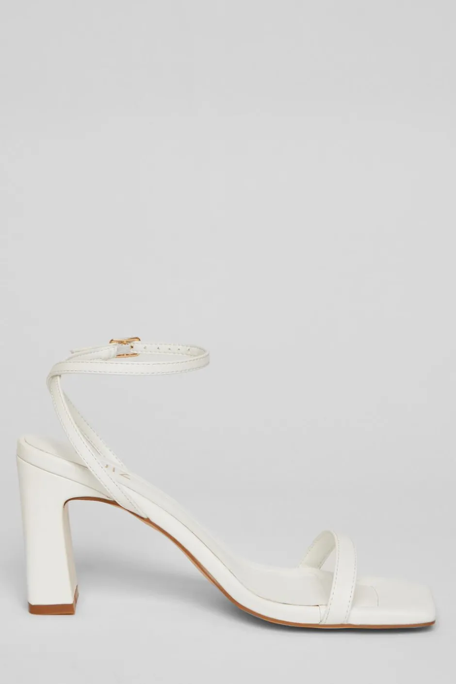 Quiz Barely There Block Heels White Clearance