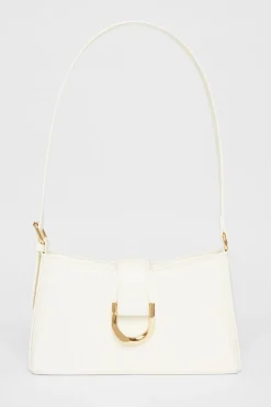 Quiz Buckle Detail Shoulder Bag White Outlet