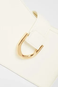 Quiz Buckle Detail Shoulder Bag White Outlet
