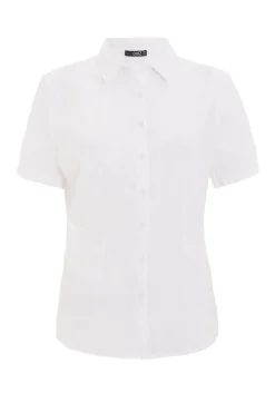 Quiz White Button Short Sleeve Shirt Sale